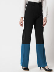 Kotty Women Colourblocked High-Rise Easy Wash Trousers