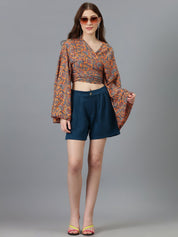 Kotty Women Solid High-Rise Regular Fit Shorts