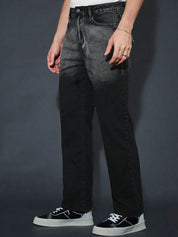 Kotty Men Stretchable Black Jeans