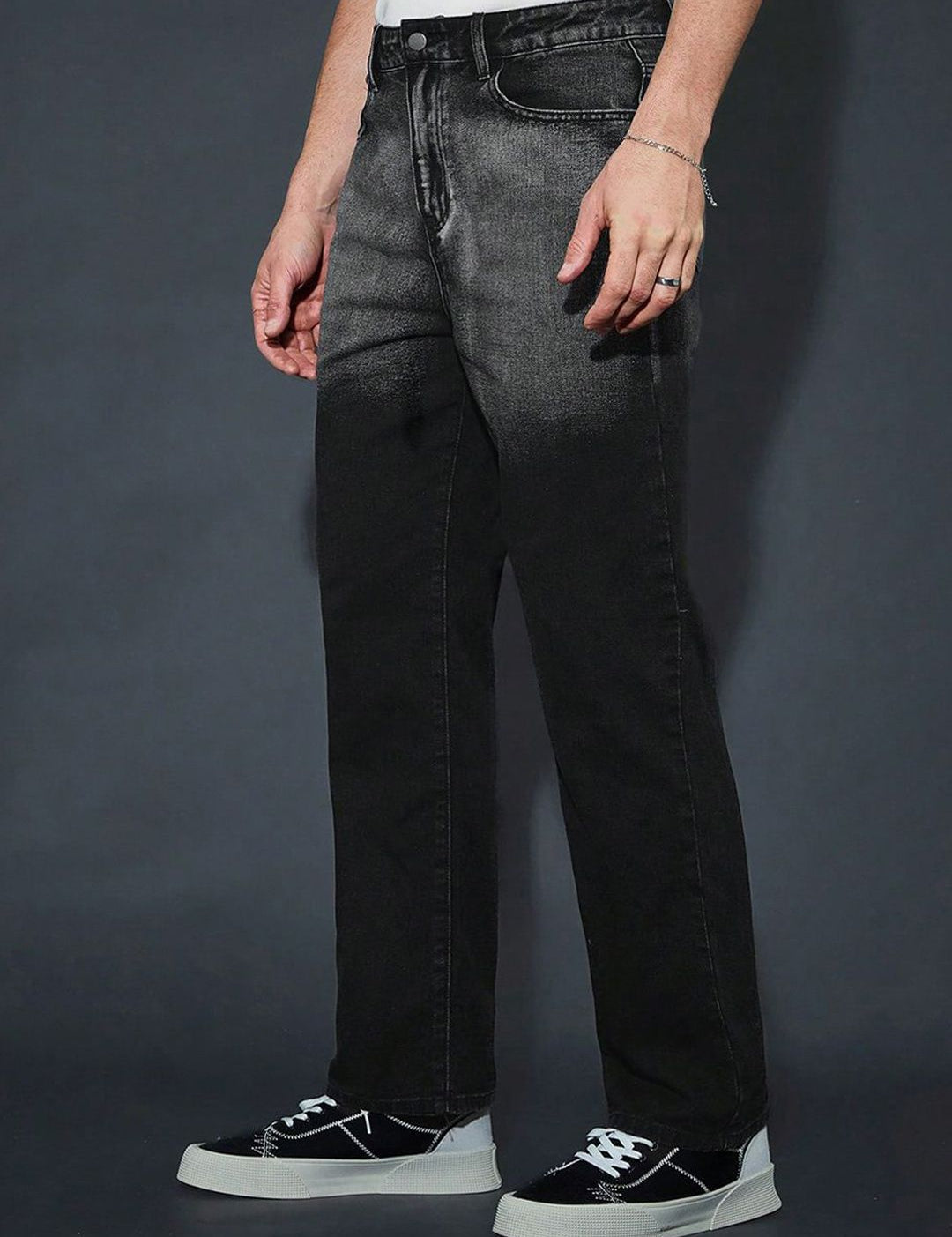 Kotty Men Stretchable Black Jeans