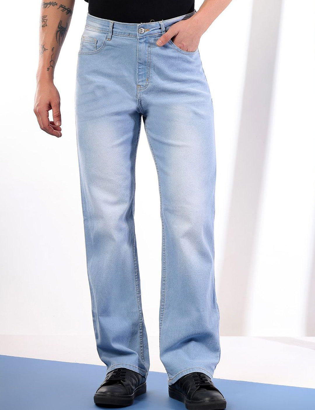 Kotty Men Comfort Fit Mid-Rise Stretchable Jeans