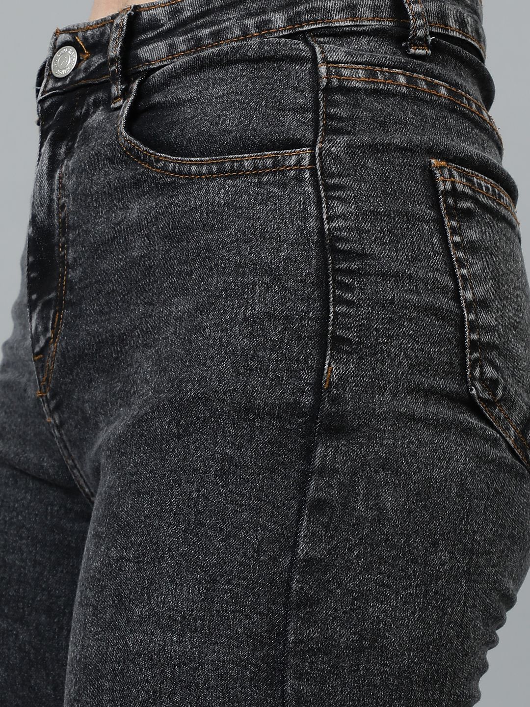 Kotty Women Straight Fit High-Rise Highly Distressed Cotton Stretchable Jeans