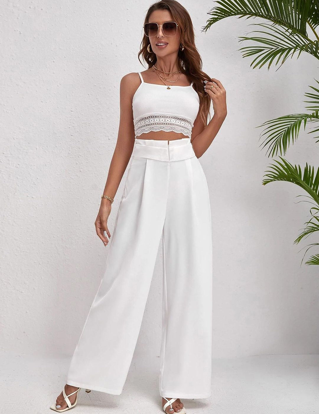 Kotty Women Wide Leg High-Rise Easy Wash Pleated Trousers