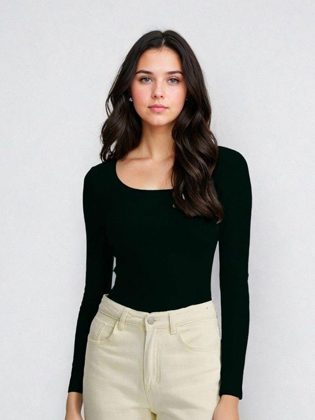 Kotty Women Solid Scoop Neck Top