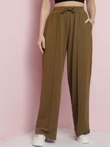 Kotty Women Classic Relaxed High-Rise Pleated Parallel Trousers