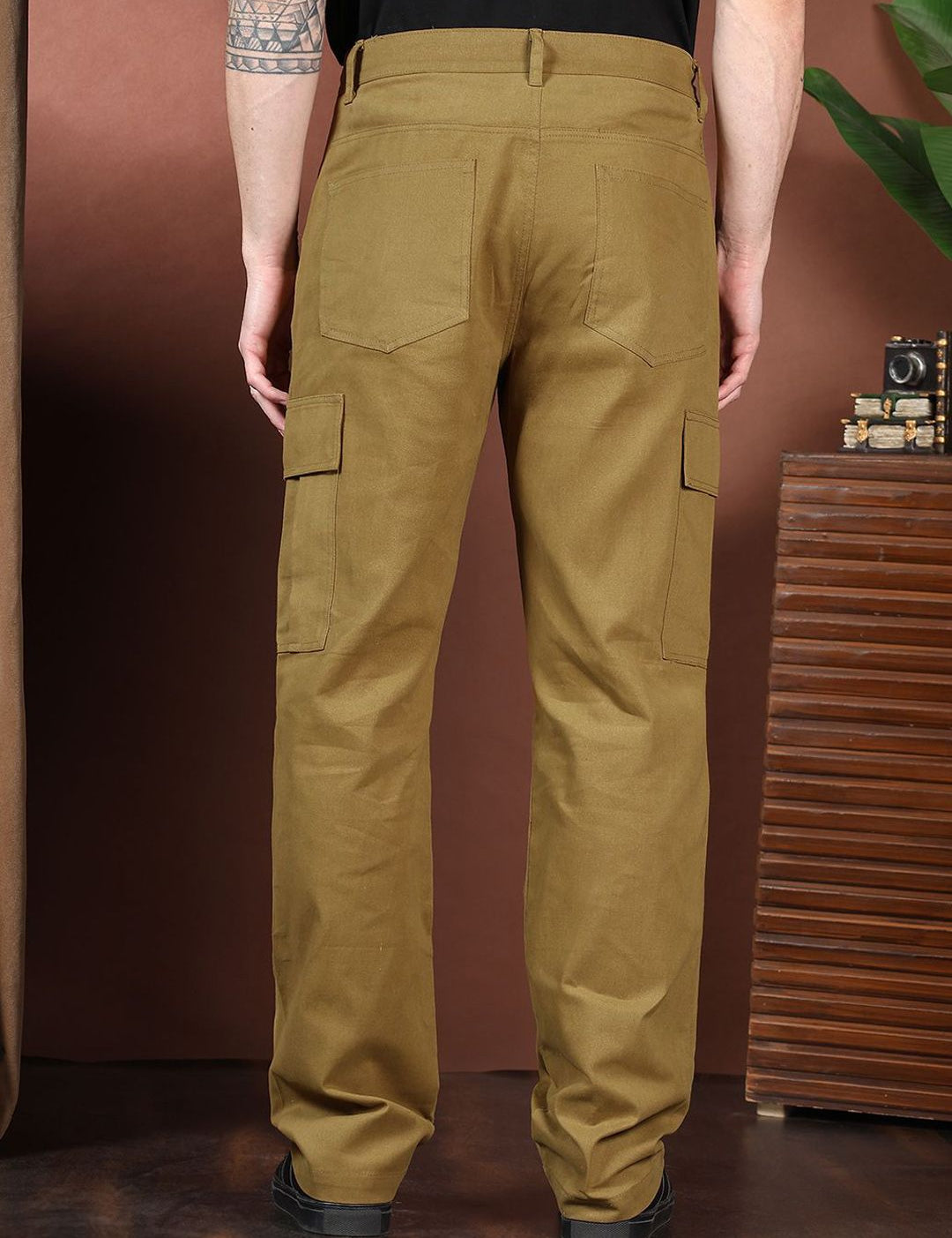 Kotty Men Relaxed Easy Wash Cargos Trousers