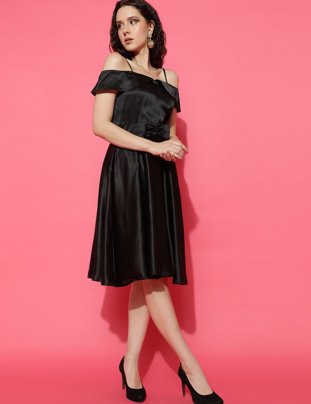 Kotty Women Satin Fit & Flare Dress