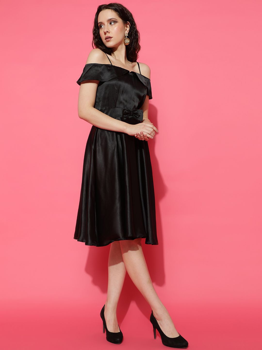 Kotty Women Satin Fit & Flare Dress