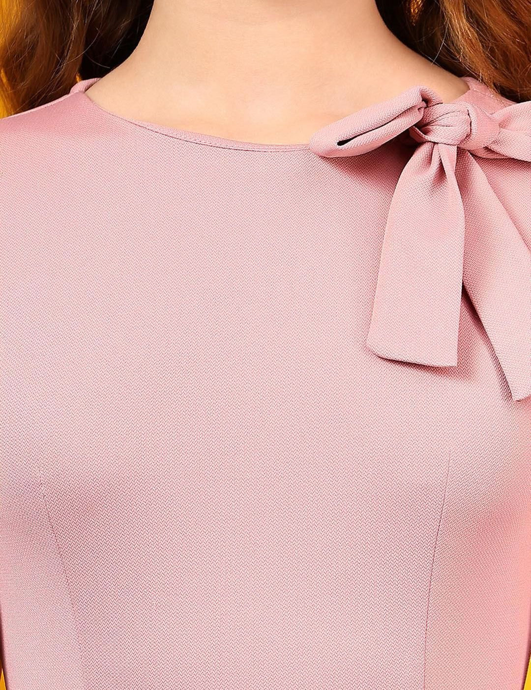 Kotty Women Tie-Up Neck A-Line Dress