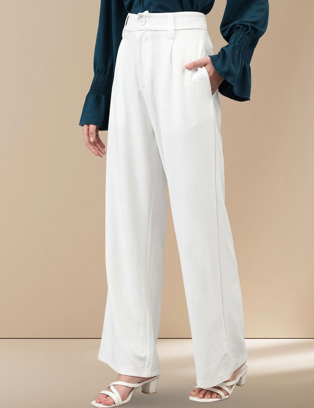 Kotty Women Straight Fit High-Rise Trousers