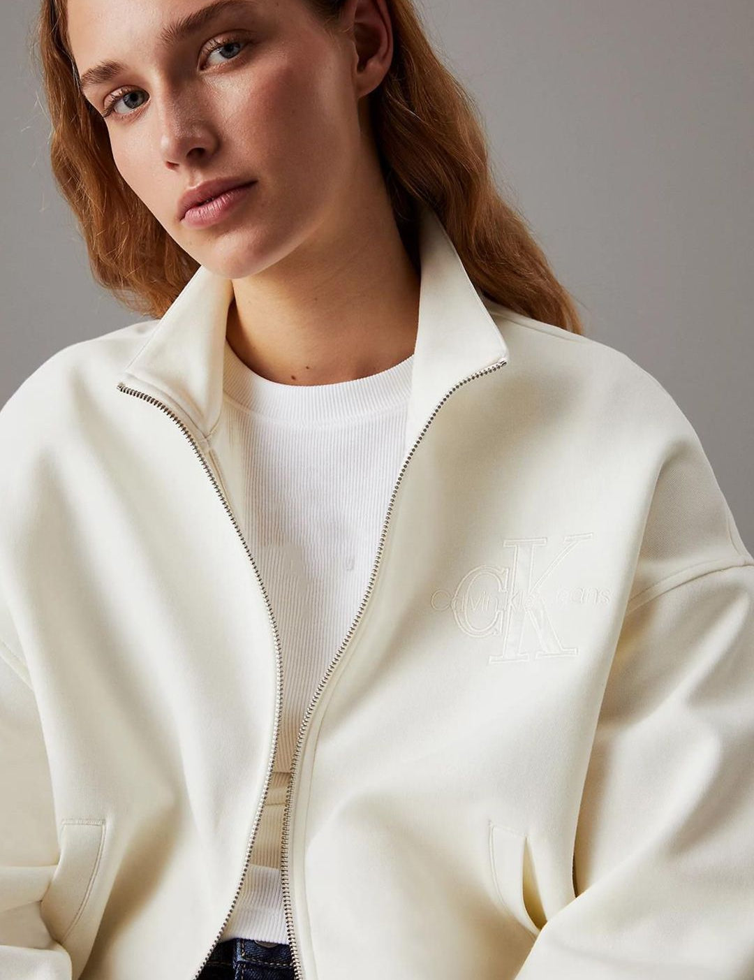 Kotty Women High Neck Front-Open Sweatshirt