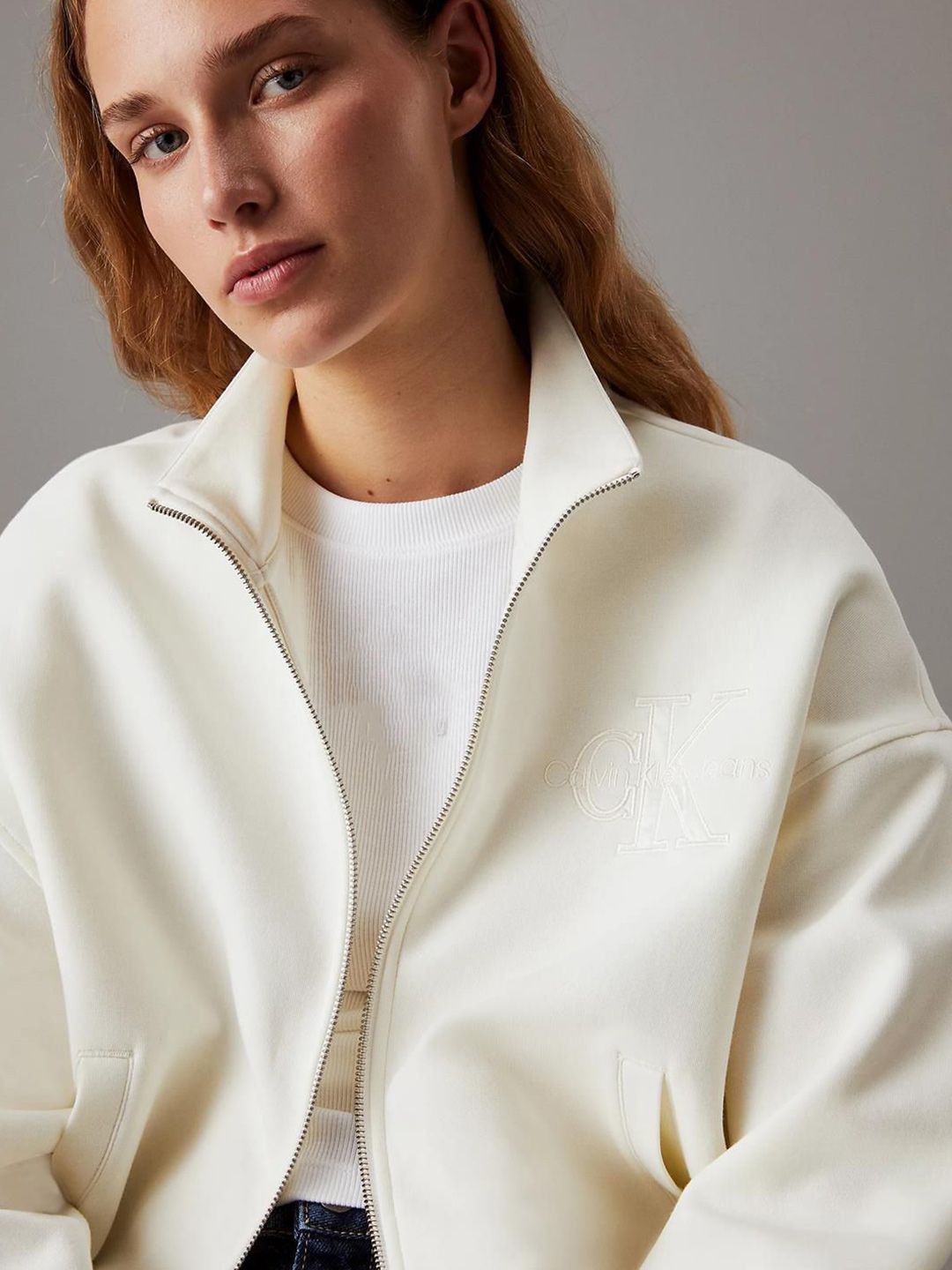 Kotty Women High Neck Front-Open Sweatshirt