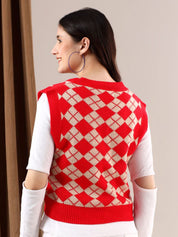Kotty Women Crop Sweater Vest
