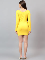Kotty Women Solid Long Sleeves Sheath Dress