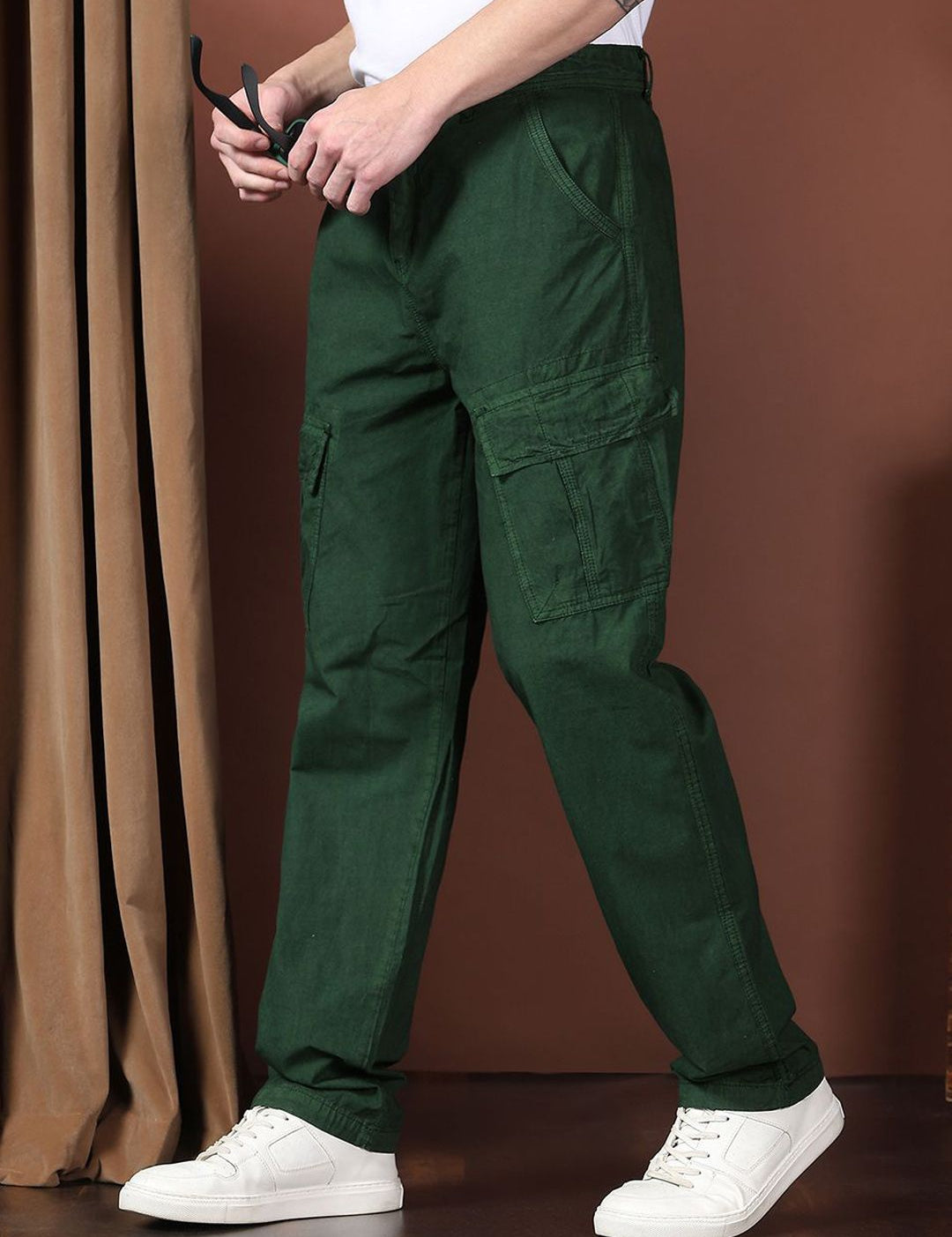 Kotty Men Relaxed Easy Wash Cargos Trousers