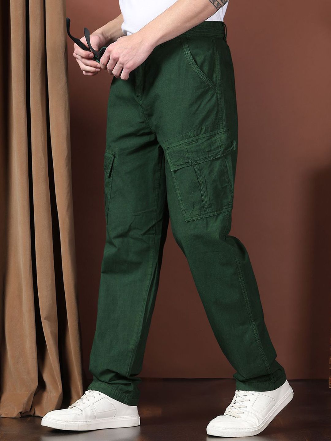 Kotty Men Relaxed Easy Wash Cargos Trousers