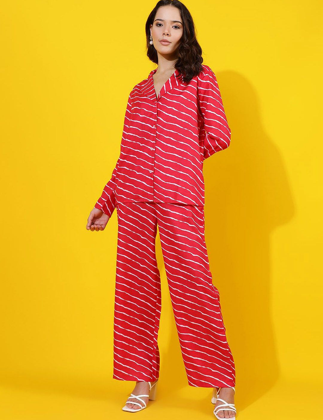 Kotty Abstract Printed Shirt With Trouser 