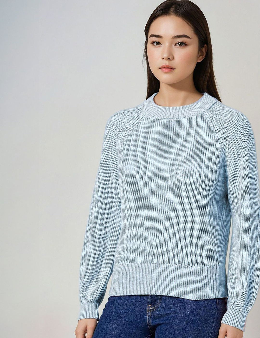 Kotty Women Self Design Round Neck Long Sleeves Pullover Sweaters