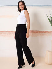 Kotty Relaxed-Fit Round Neck Crop-Top With Trousers Co-Ords

