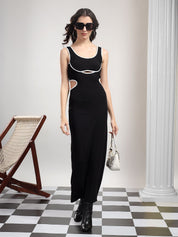 Kotty Sheath Midi Dress With Cut-Out Details