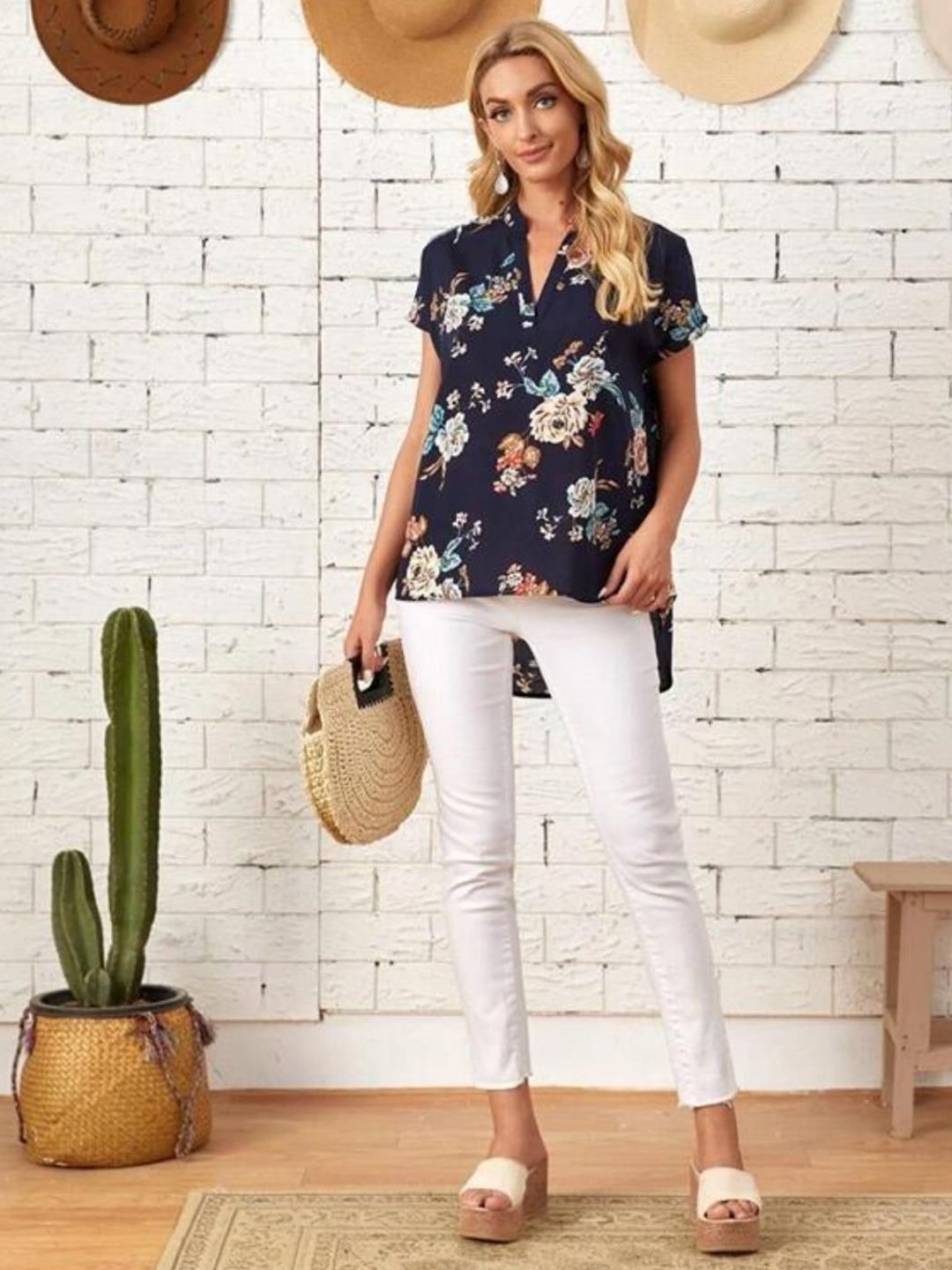 Kotty Women Floral Print Crepe Top