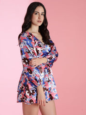 Kotty Solid Flutter Sleeve Maxi Dress