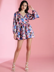 Kotty Solid Flutter Sleeve Maxi Dress