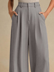 Kotty Women High-Rise Easy Wash Pleated Trousers