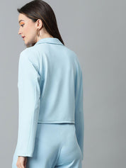  KOTTY Basics Women Double Breasted Crop Blazer