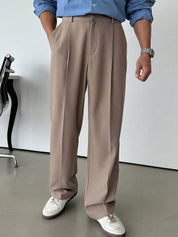 Kotty Men High-Rise Easy Wash Wide Leg Trousers