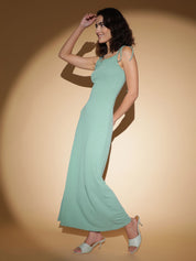 Kotty Women Solid Shoulder Straps Maxi Dress