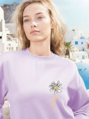 Kotty Women Floral Printed Round Neck Pullover Sweatshirt