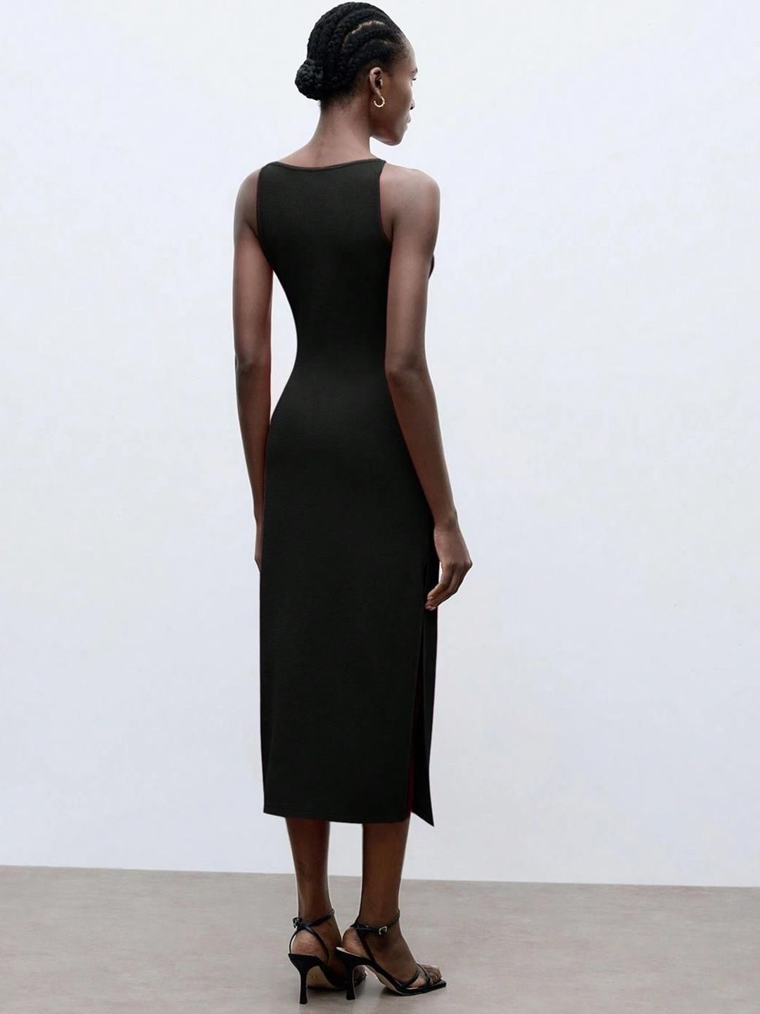 Kotty Boat Neck Bodycon Midi Dress