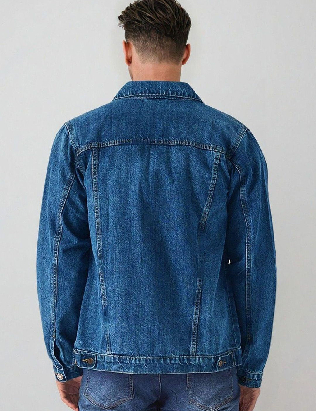 Kotty Men Solid Denim Jacket