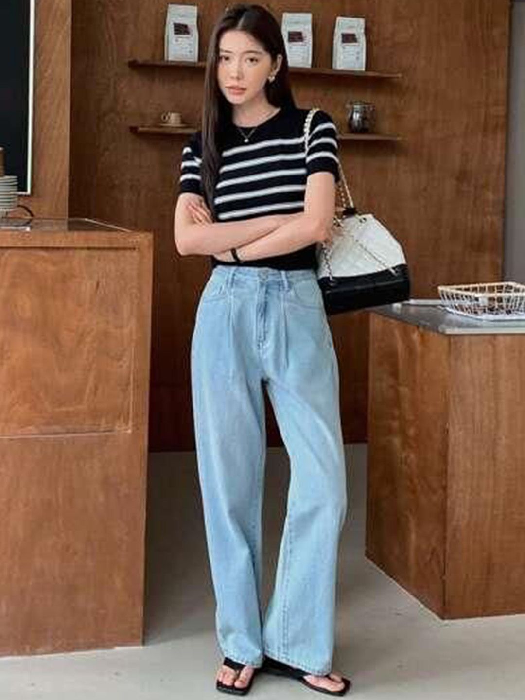 Kotty Women Jean Straight Fit High-Rise Stretchable Jeans