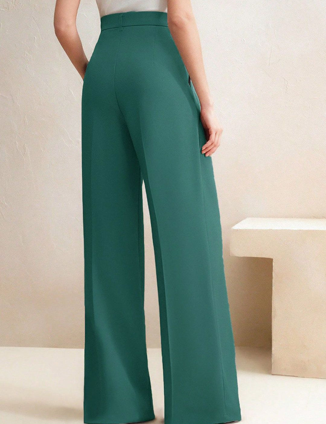 Kotty Women High-Rise Easy Wash Pleated Wide Leg Trousers