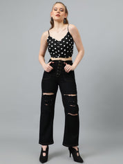 Kotty Women Wide Leg High-Rise Stretchable Jeans