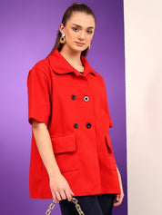 Kotty Women Notched Lapel Single-Breasted Overcoat