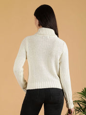 Kotty Women Turtle Neck Cotton Pullover Sweater