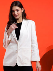 Kotty Notched Lapel Collar Long Sleeves Overcoat