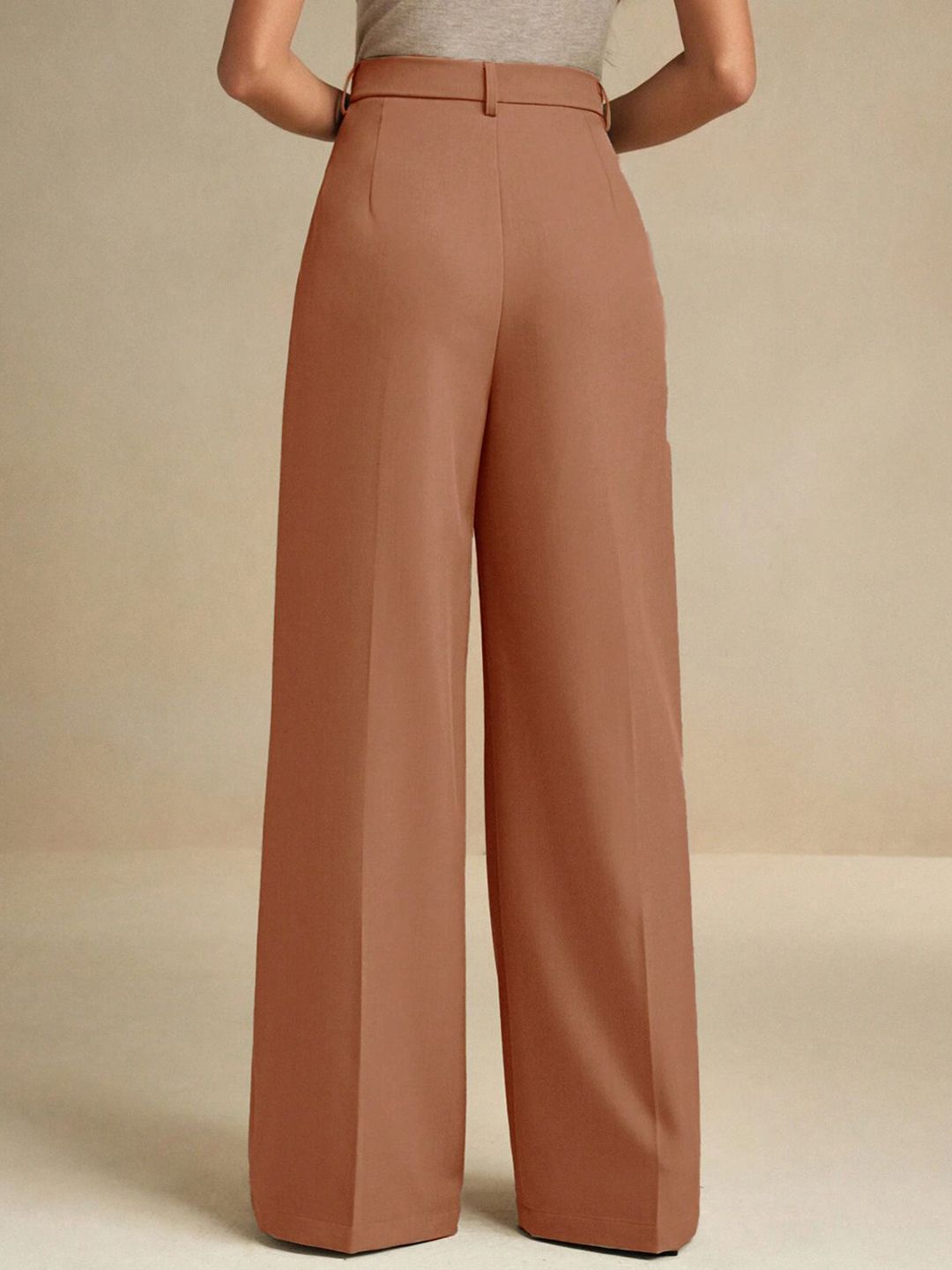 Kotty Women Wide Leg High-Rise Pleated Trousers