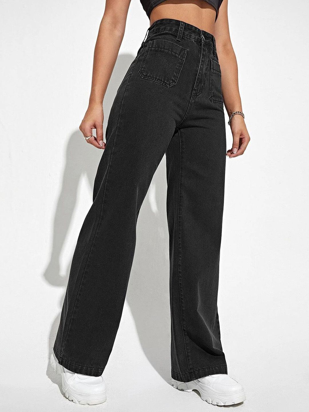 Kotty Women Straight Fit High-Rise Stretchable Jeans