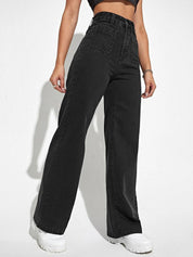 Kotty Women Straight Fit High-Rise Stretchable Jeans