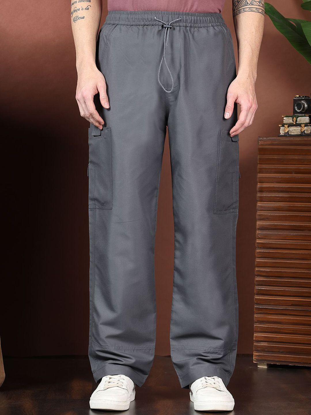 Kotty Men Relaxed Easy Wash Cargos Trousers