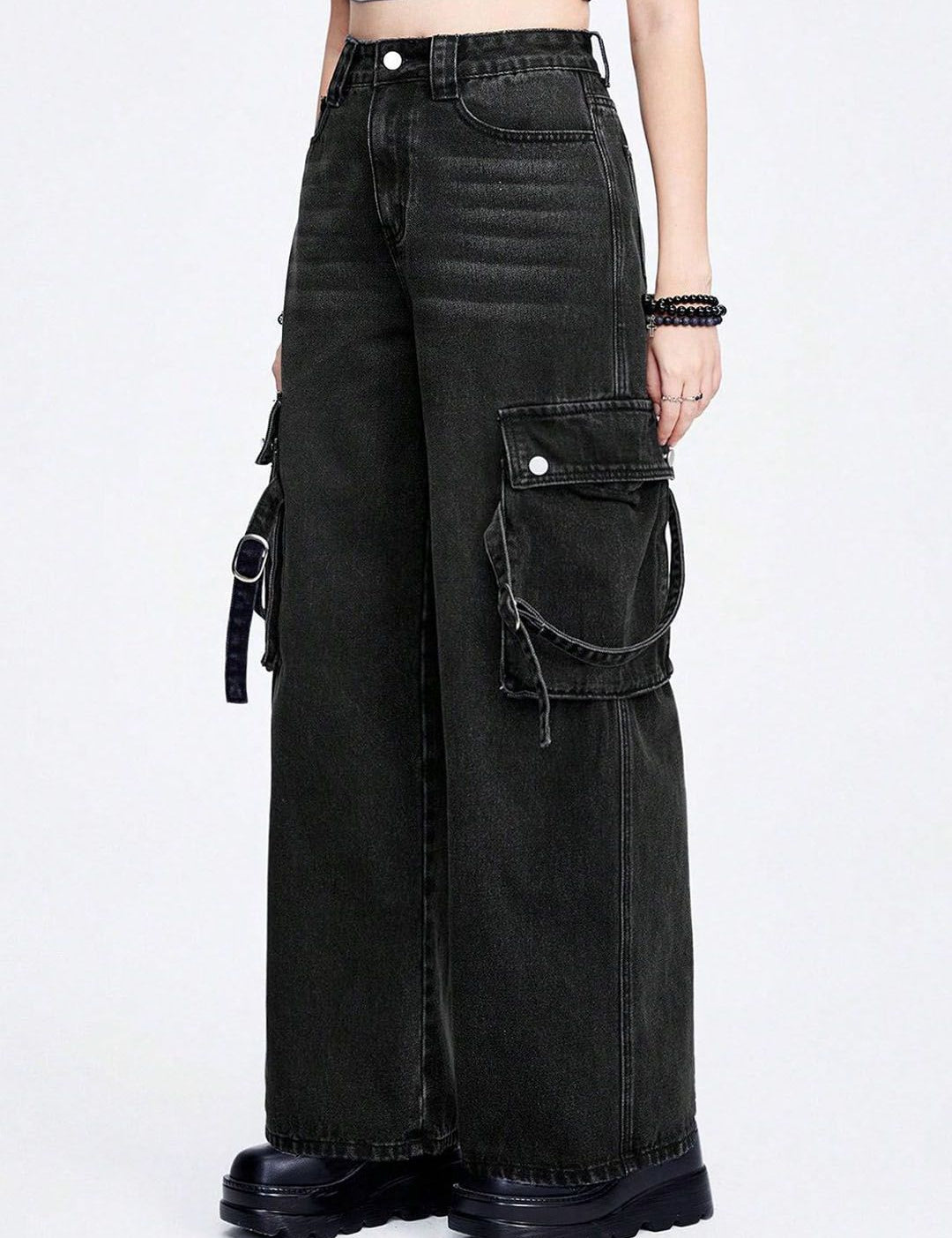 Kotty Women Jean Wide Leg High-Rise Stretchable Jeans