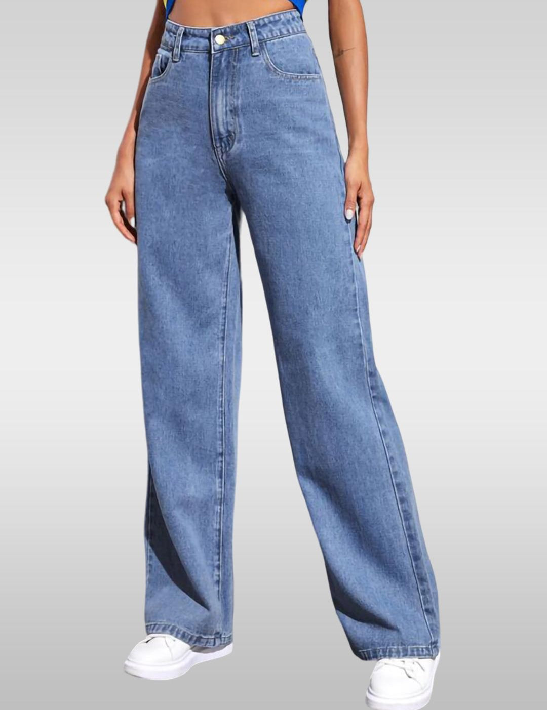 Kotty Women Straight Fit High-Rise Stretchable Jeans