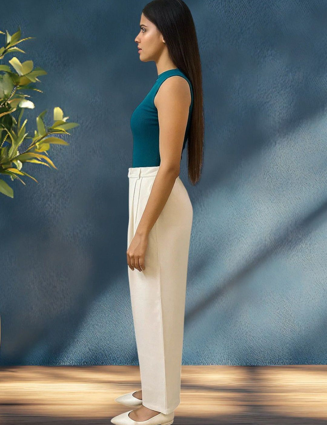 Kotty Women High-Rise Easy Wash Pleated Trousers