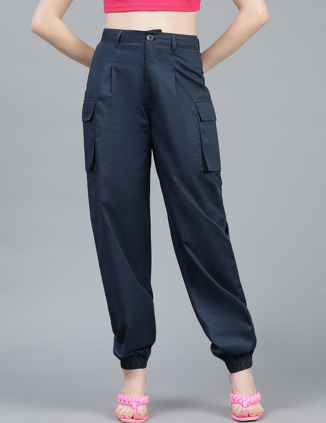 Kotty Women High-Rise Easy Wash Joggers Trousers