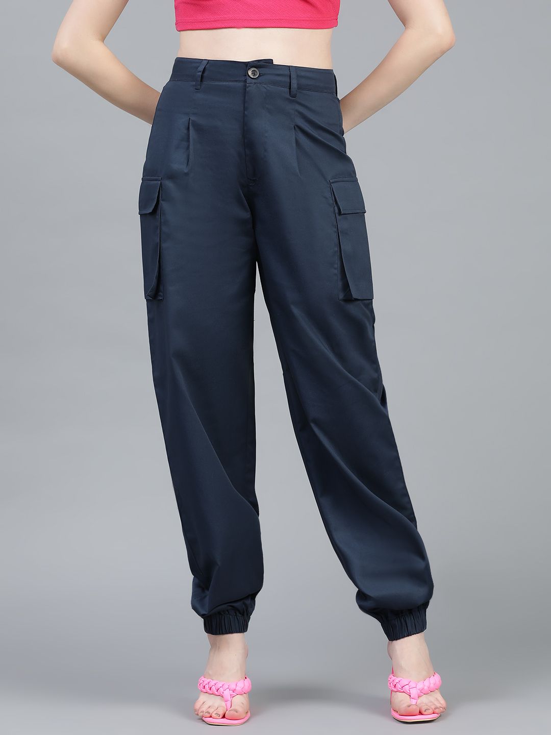 Kotty Women High-Rise Easy Wash Joggers Trousers