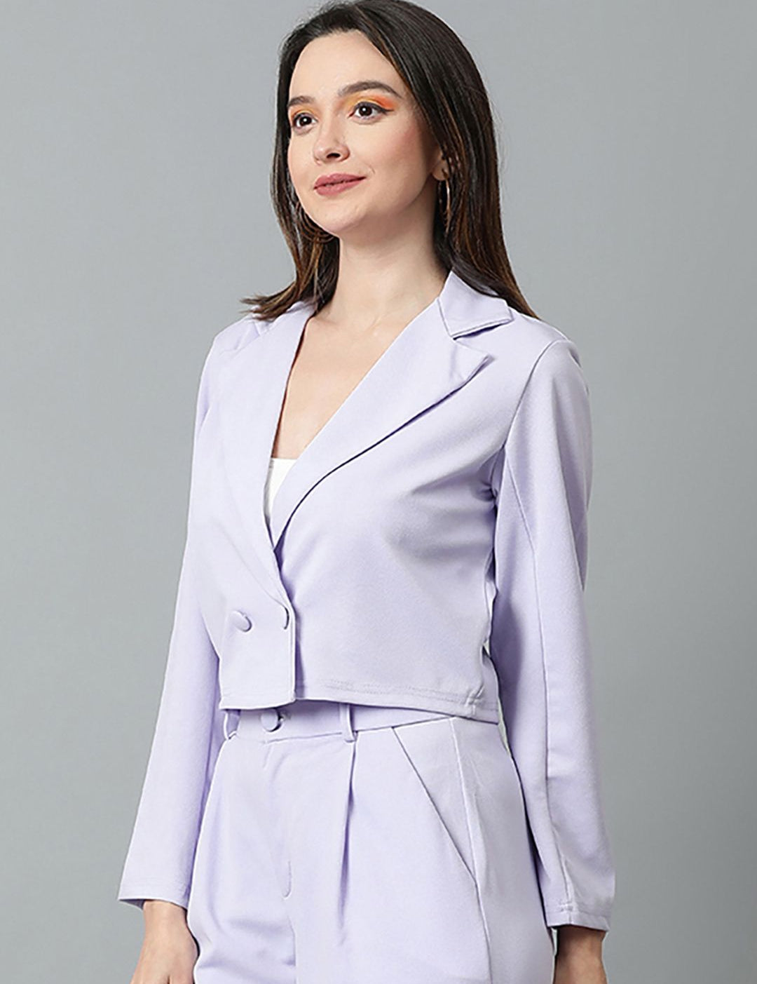 KOTTY Basics Double Breasted Crop Blazer